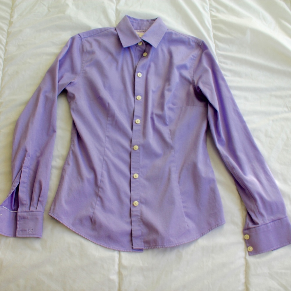 Banana Republic Purple Professional Button Size 2